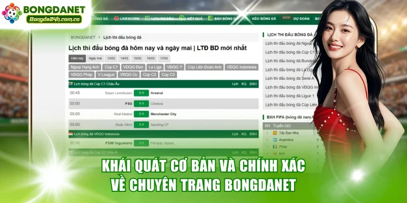 Khái quát cơ bản và chính xác về chuyên trang Bongdanet